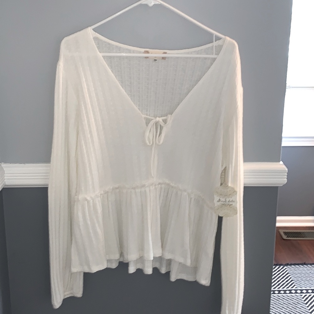 Cream sweater top